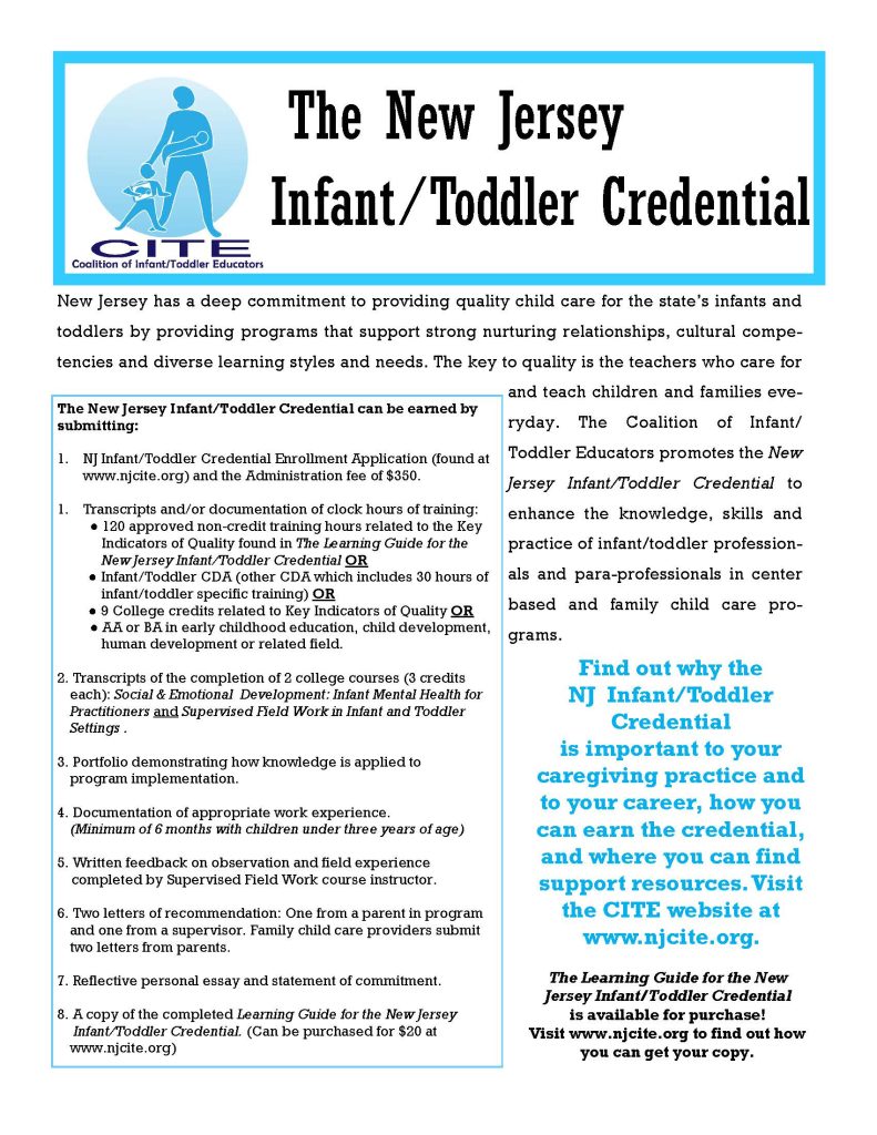 NJ Infant-Toddler Credential Flyer